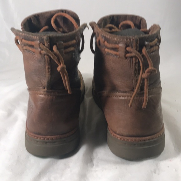 Satorisan Mens Designer Pebbled Leather Art To Wear Lace Up Rare Logo Ankle Boot main image 7